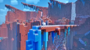 An environment in Minecraft Dungeons 2