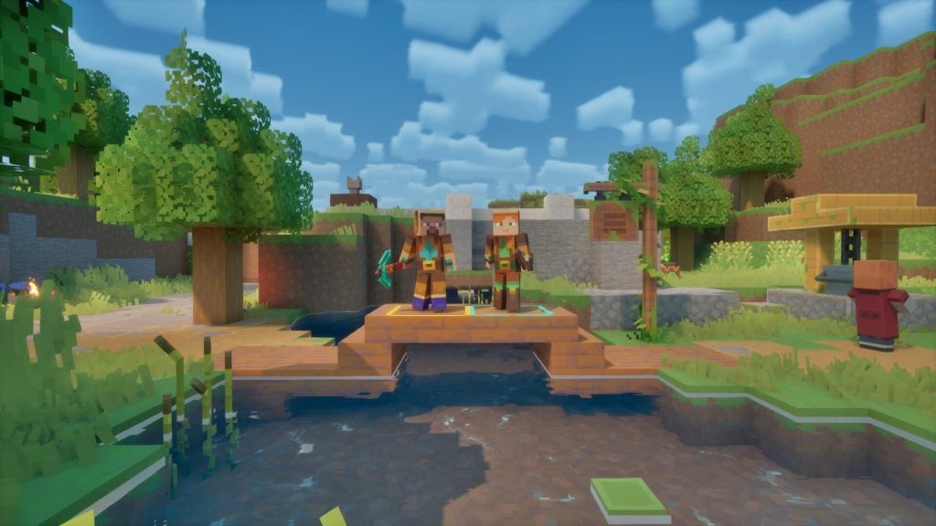 An environment in Minecraft Dungeons 2