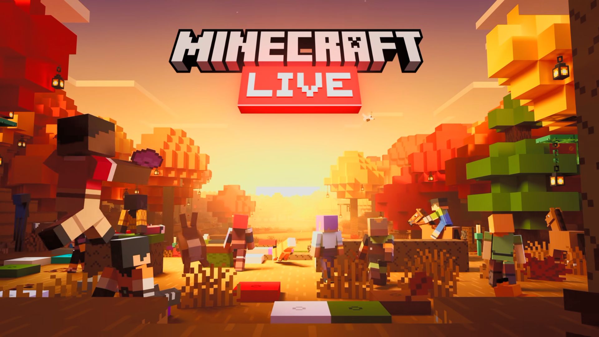 Minecraft Live 2026 promotional graphic with event date and time