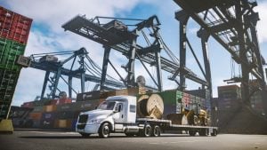 A truck in a dockyard in Road Kings