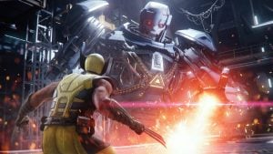 Wolverine and a Sentinel