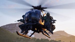 WARDOGS helicopter and soldiers