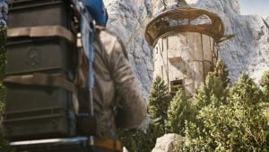 A player looking at an Outpost in ARC Raiders