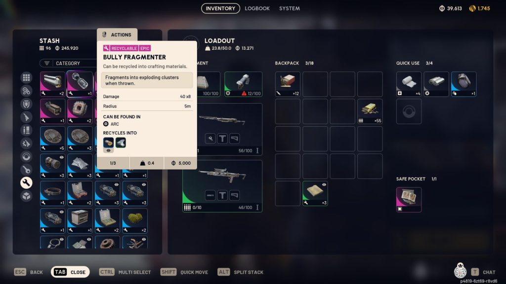 ARC Raiders Bully Fragmenter IG