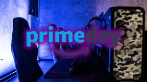 amazon prime day logo with gaming chairs