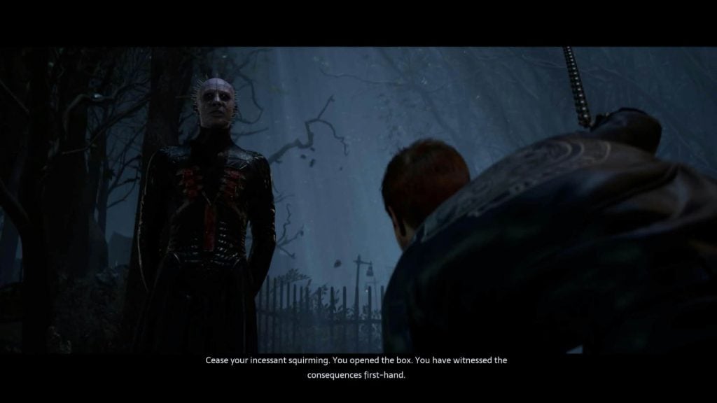 cutscene with aidan and pinhead in hellraiser revival