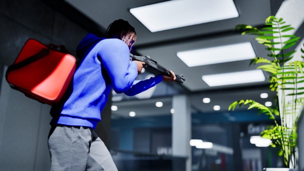 player holding shotgun in hood warfare 2