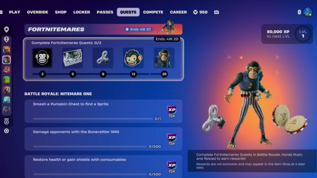 bonerattler smg week 1 quest in fortnite
