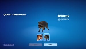 Jimothy the Raccoon Fortnite Sidekick