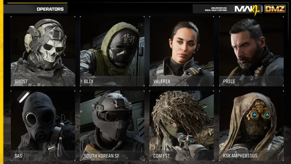 Vault Edition MW4 Operators