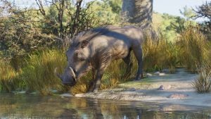 A warthog in Planet Zoo 2