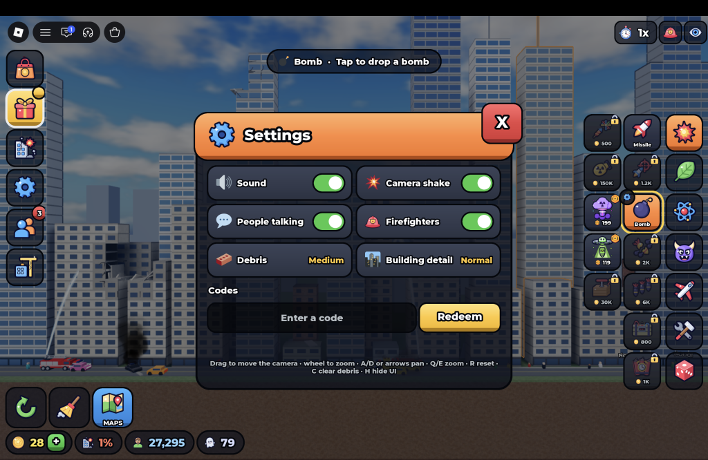 Smash The City Codes Redemption Page